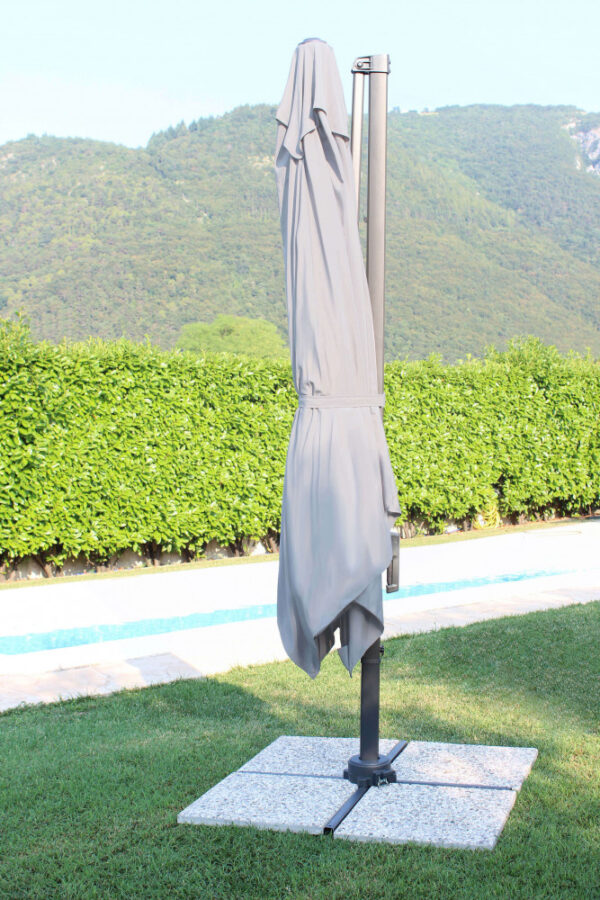 OMBRELLONE NEWTON NERO P/L 2 X 3 TELO GRIGIO - immagine 2
