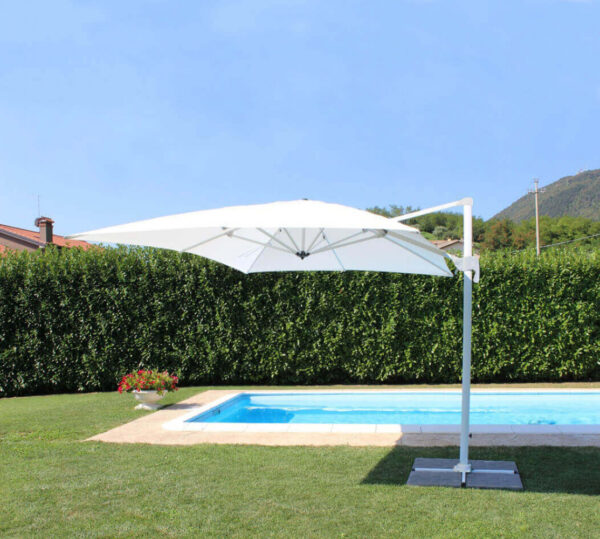 OMBRELLONE SATURNO BIANCO P/L 3 X 3 TELO BIANCO - immagine 5