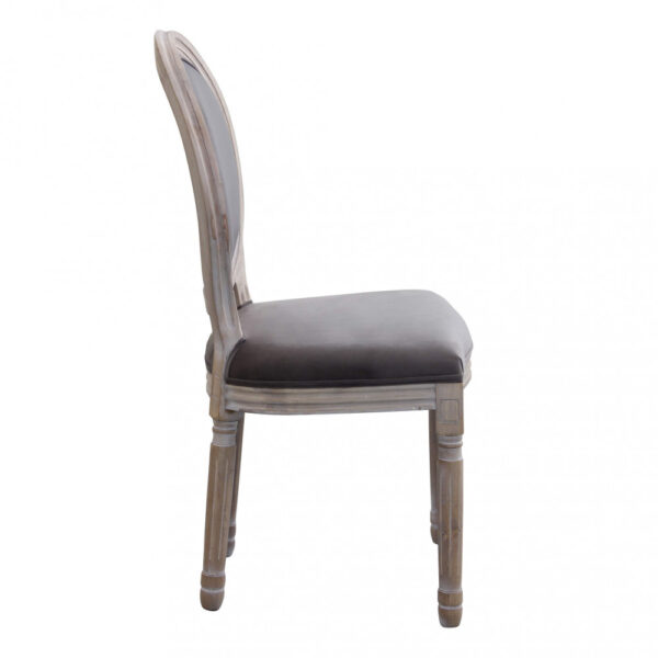 SEDIA CONSTANCE IN VELLUTO TAUPE - immagine 2
