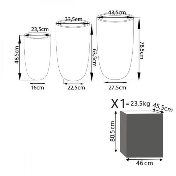 SET DI 3 VASI CRISANTEMO - immagine 2