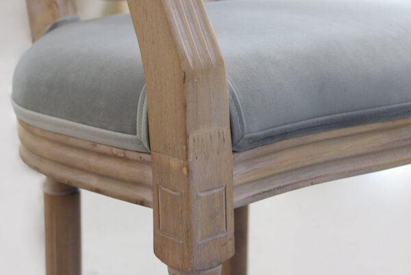POLTRONA CONSTANCE IN VELLUTO GRIGIO - immagine 5