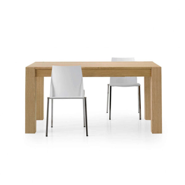 634 TAVOLO 90 X 180/230/280 ROVERE NATURALE SPAZZOLATO - immagine 4