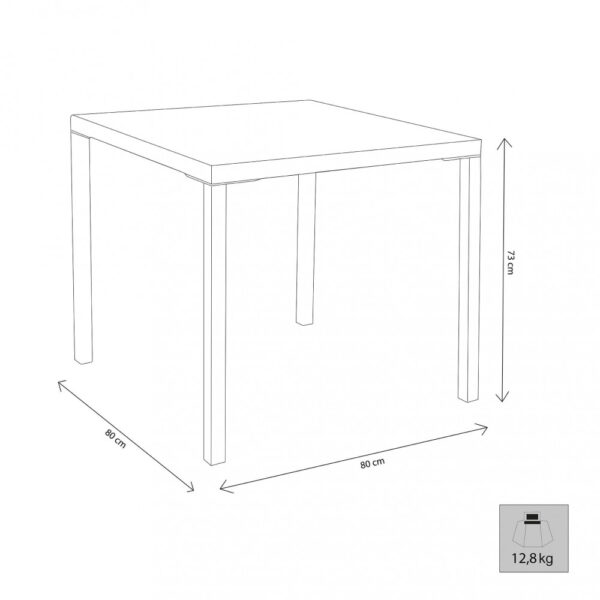 TAVOLO MANCHESTER 80 X 80 IMPILABILE - immagine 2