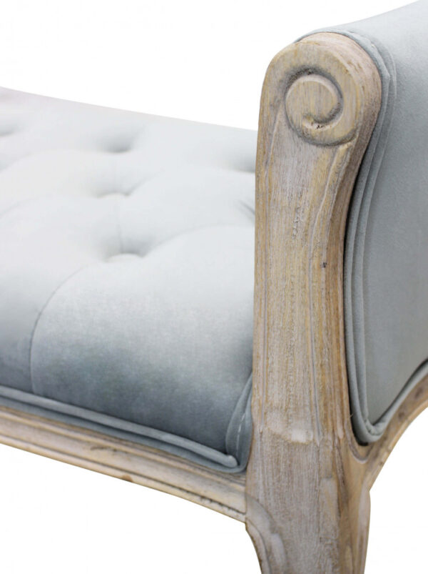 PANCA MADELYN IN VELLUTO GRIGIO - immagine 3