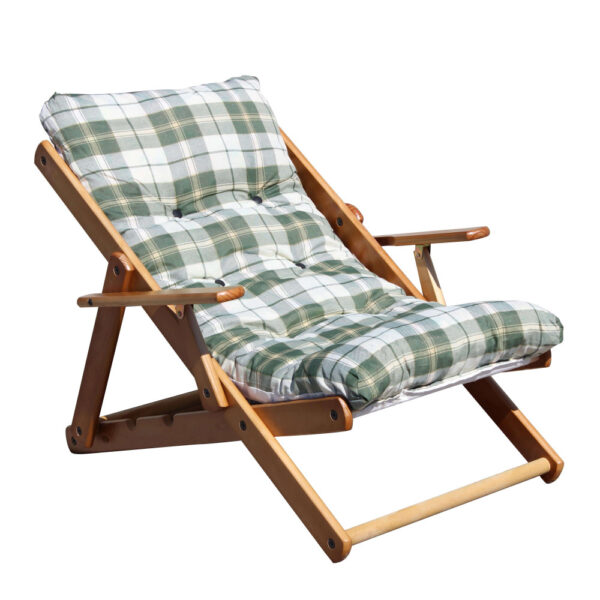 POLTRONA 3 POSIZIONI RELAX MIELE C/CUSCINO