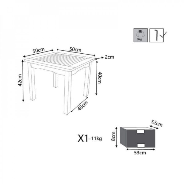 TAVOLINO 50 X 50 - immagine 2