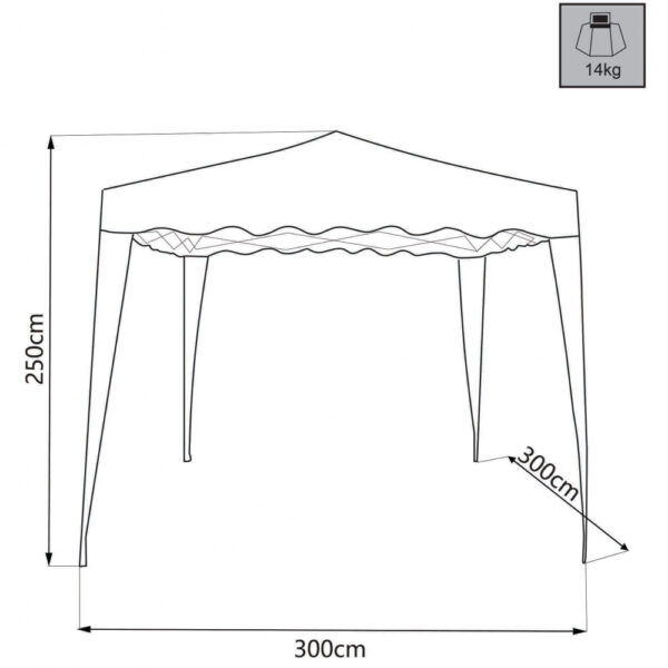 GAZEBO PIEGHEVOLE 3 X 3 - immagine 2
