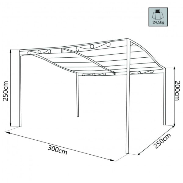 GAZEBO PERGOLA 3 X 2,5 - immagine 2