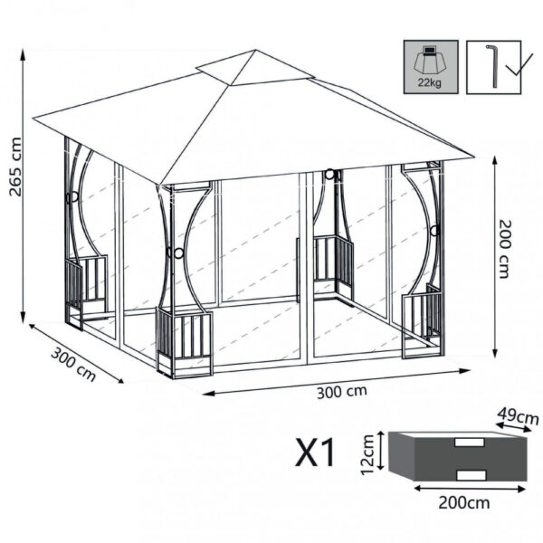 GAZEBO HOGAN 3 X 3 - immagine 8