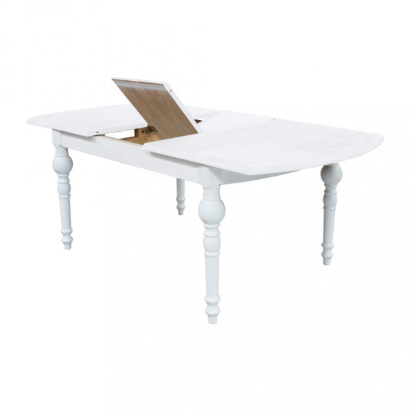 TAVOLO CROSS ROUND 150/190 X 100 BIANCO - immagine 2