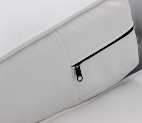 DIVANO 3 POSTI CHESTERFIELD IN ECOPELLE BIANCO - immagine 5