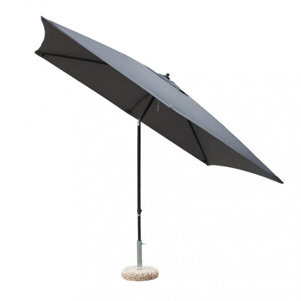 OMBRELLONE NICE NERO P/C 2 X 3 TELO GRIGIO