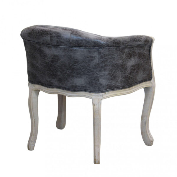 POLTRONA COREEN IN ECOPELLE VINTAGE GRIGIO - immagine 3