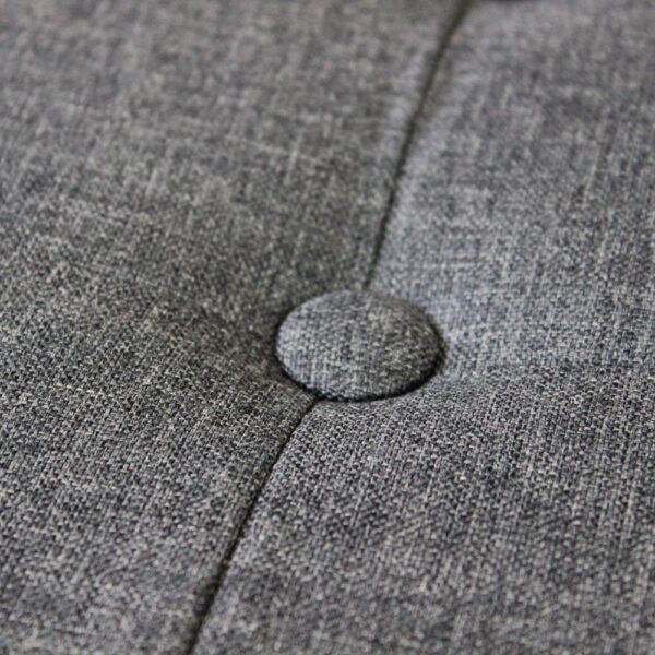 POUF CONTENITORE QUADRATO IN STOFFA GRIGIO SCURO - immagine 6