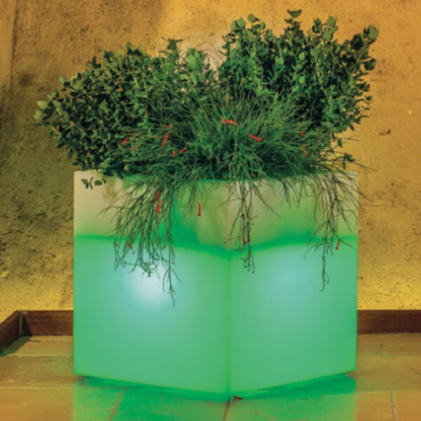 VASO LUMINOSO OCTANS 40 h CON LED MULTICOLOR E BATTERIA SOLARE - immagine 2