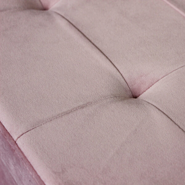 POUF CONTENITORE RETTANGOLARE IN VELLUTO ROSA - immagine 4