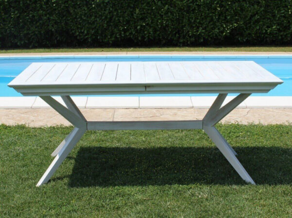 TAVOLO BALI 180/240 X 90 BIANCO - immagine 4