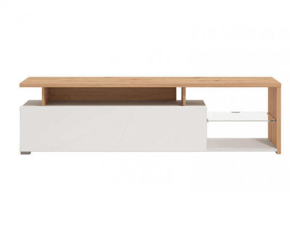11011227 PORTATV ARCTIC BIANCO, ROVERE ARTIGIANO E BIANCO GLOSS - immagine 2