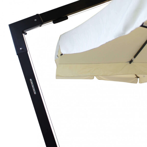 OMBRELLONE VENERE NERO DE LUXE P/L 3 X 4 - immagine 2