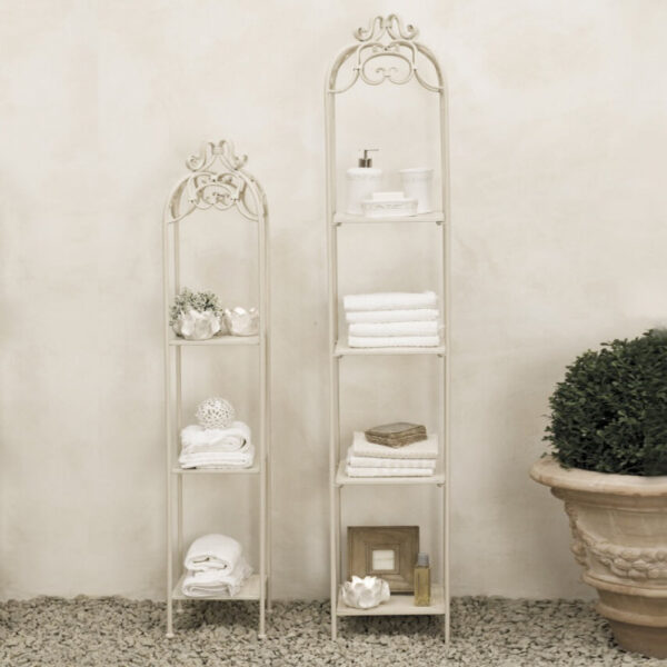 SET DI 2 SCAFFALI DORIANE BIANCO ANTICO - immagine 2