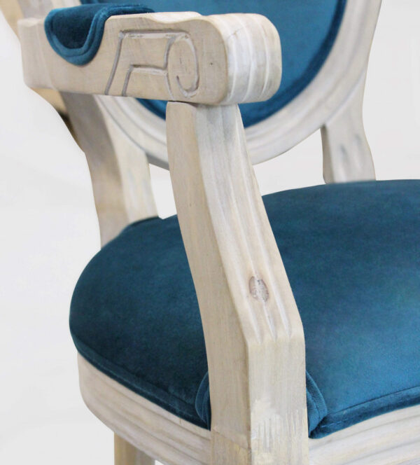 POLTRONA CONSTANCE IN VELLUTO BLU - immagine 5