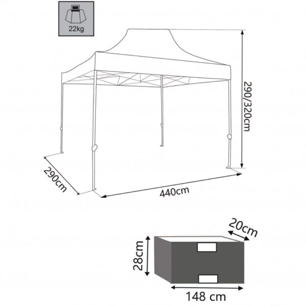 GAZEBO PARTY 3 X 4,5 - immagine 2