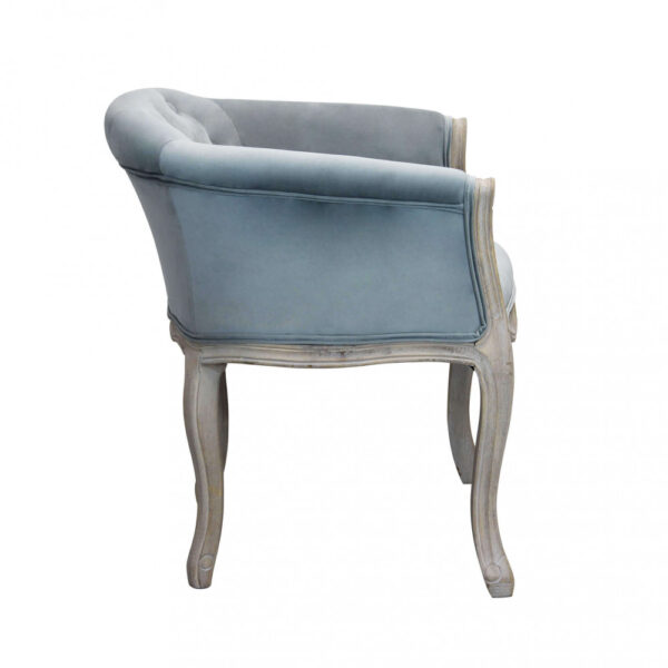 POLTRONA COREEN IN VELLUTO GRIGIO - immagine 2