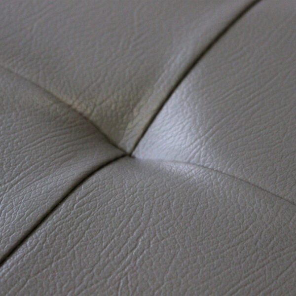POUF CONTENITORE QUADRATO IN ECOPELLE GRIGIO - immagine 5