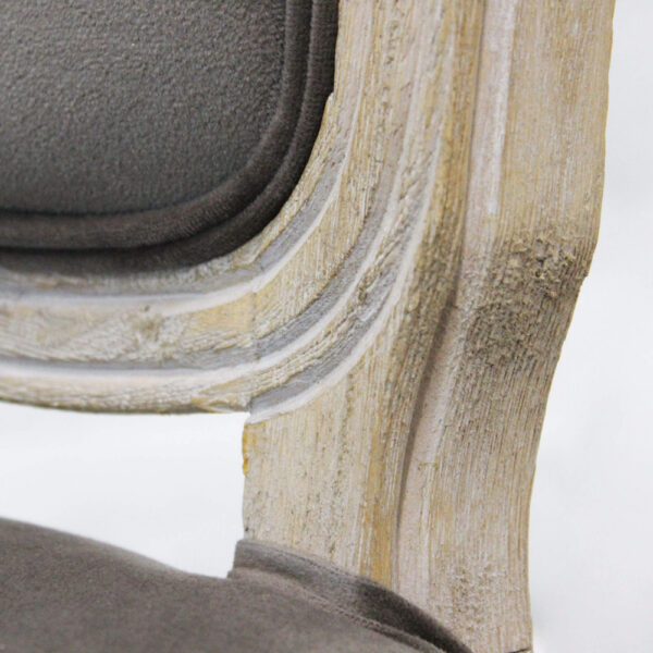 SEDIA CHARLENE IN VELLUTO TAUPE - immagine 6