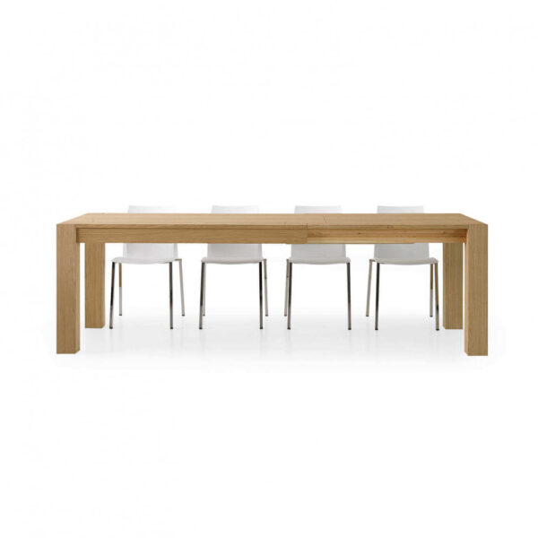 634 TAVOLO 90 X 180/230/280 ROVERE NATURALE SPAZZOLATO - immagine 6