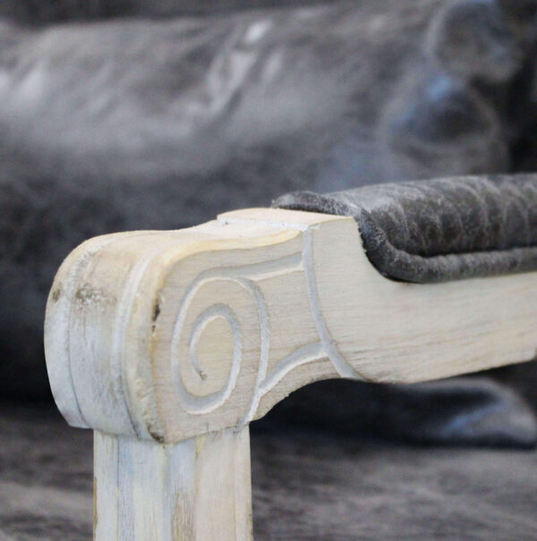 POLTRONA CHRISTY IN ECOPELLE VINTAGE GRIGIO - immagine 5