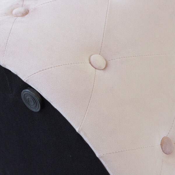 POUF ROTONDO IN VELLUTO ROSA - immagine 2