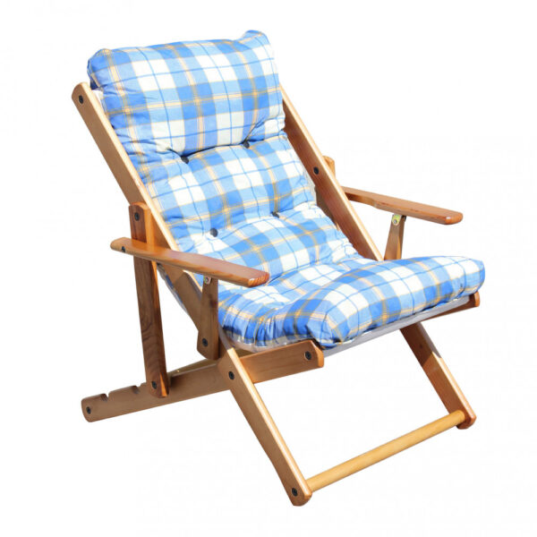 POLTRONA 3 POSIZIONI RELAX MIELE C/CUSCINO
