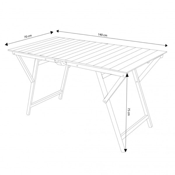 TAVOLO DOPPIO 70 X 140 TINTA NOCE - immagine 2