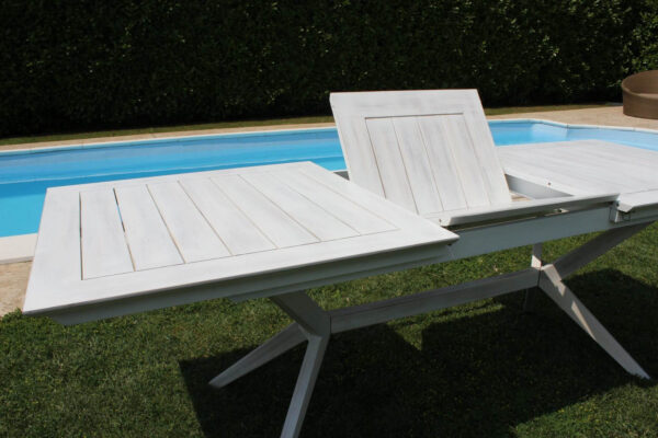 TAVOLO BALI 180/240 X 90 BIANCO - immagine 6