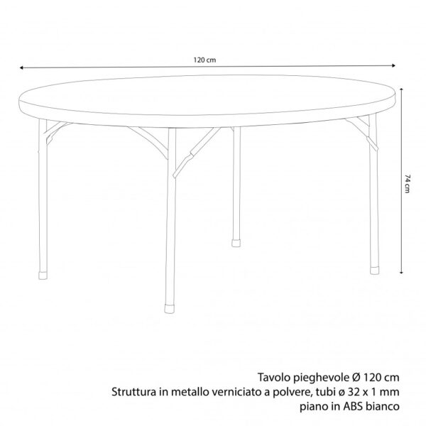 TAVOLO CATERING Ø 120 - immagine 2