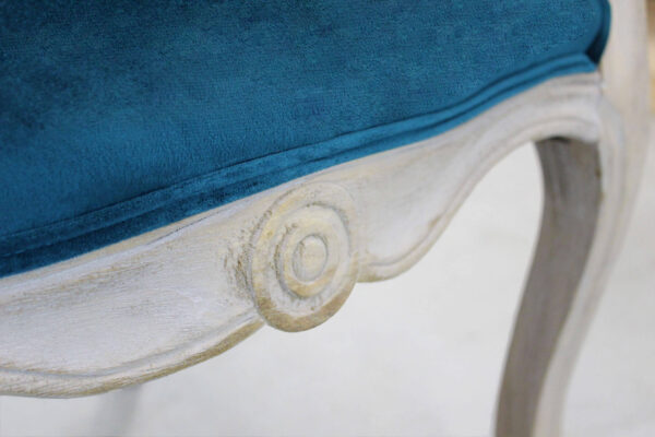 POLTRONA COREEN IN VELLUTO BLU - immagine 5