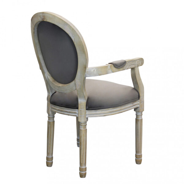 POLTRONA CONSTANCE IN VELLUTO TAUPE - immagine 3