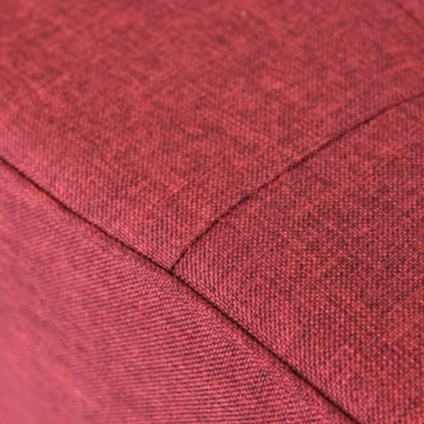 POUF CONTENITORE QUADRATO IN STOFFA BORDEAUX - immagine 6