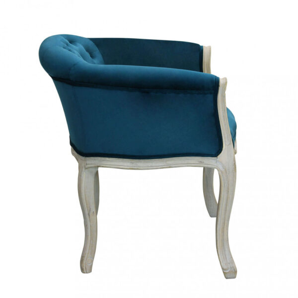 POLTRONA COREEN IN VELLUTO BLU - immagine 2