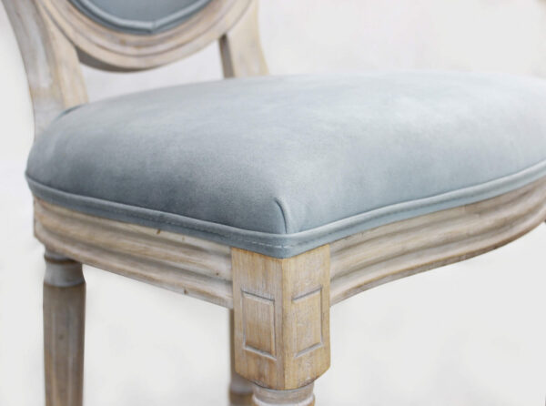 SEDIA CONSTANCE IN VELLUTO GRIGIO - immagine 4