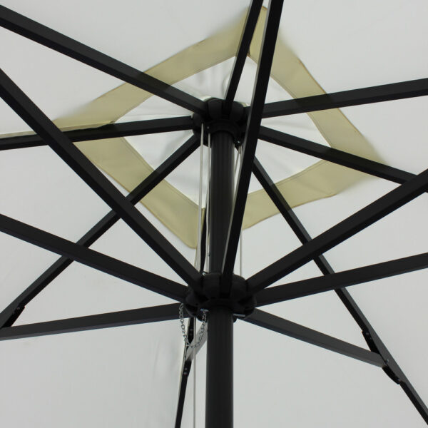 OMBRELLONE BRIAN P/C NERO 3 X 3 TELO BEIGE - immagine 3