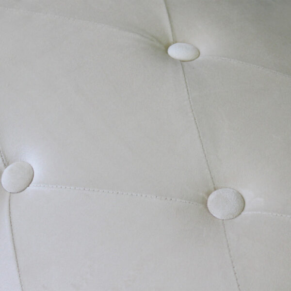 POUF ROTONDO IN VELLUTO BEIG - immagine 2