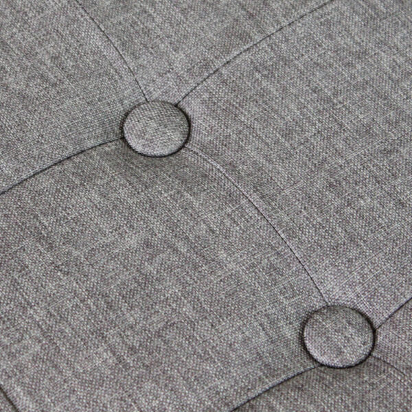 POUF CONTENITORE QUADRATO IN STOFFA GRIGIO - immagine 5