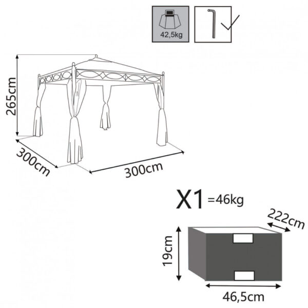 GAZEBO SIWA 3 X 3 - immagine 2