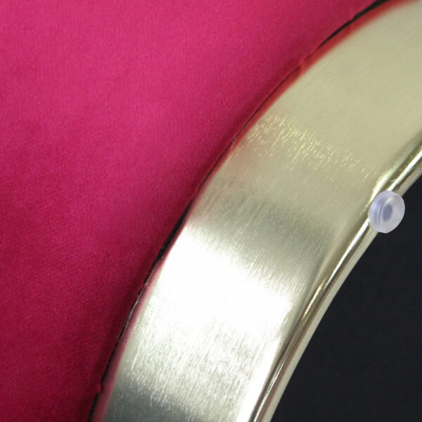 POUF CONTENITORE ROTONDO IN VELLUTO BORDEAUX - immagine 2