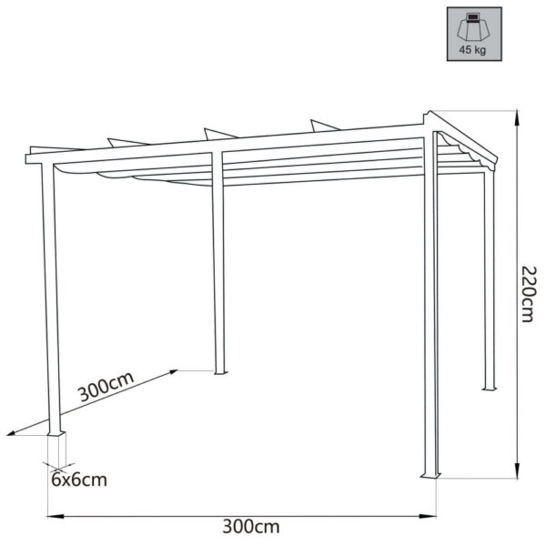 GAZEBO LEPANTO 3 X 3 - immagine 2