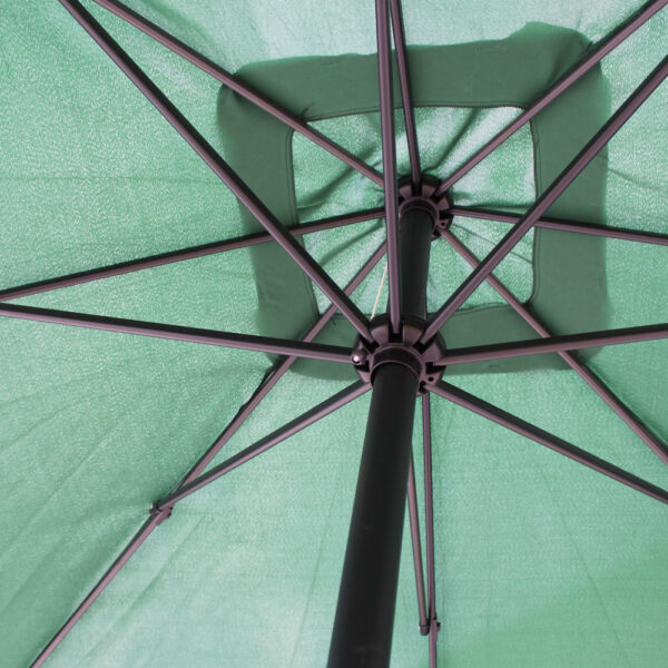 OMBRELLONE MERCURIO 3 X 3 P/C NERO TELO VERDE - immagine 2