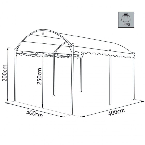 GAZEBO ARCO 3 X 4 - immagine 2