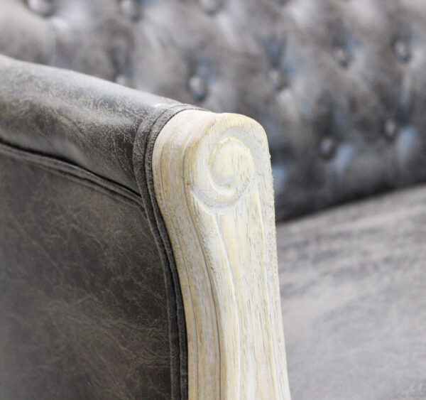 DIVANO COLEMAN IN ECOPELLE VINTAGE GRIGIO - immagine 5